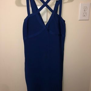 Bebe - royal blue bandage dress
